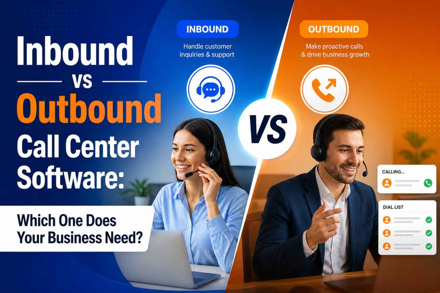 Inbound vs Outbound Call Center Software: Which One Does Your Business Need ?